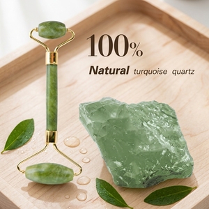 Rullo Facciale a Doppia Testa in Giada Verde Naturale Phoenix, Strumento di Bellezza Anti-Età <span class=keywords><strong>per</strong></span> Massaggio <span class=keywords><strong>Viso</strong></span> - Product Image 1