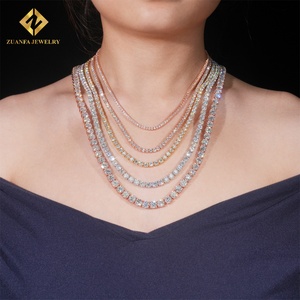 Collana Tennis <span class=keywords><strong>in</strong></span> Moissanite da 2mm, 3mm, 4mm, 5mm, 6.5mm <span class=keywords><strong>in</strong></span> <span class=keywords><strong>Argento</strong></span> <span class=keywords><strong>925</strong></span>, Bracciale Tennis Iced Out <span class=keywords><strong>in</strong></span> Moissanite - Offerta Speciale - Product Image 2