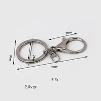Accessoires de bijoux DIY, fermoirs mousquetons en métal doré, électroplaqués, ensemble de trois pièces, ensemble de porte-clés