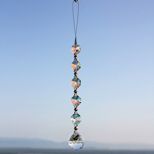 Capteur de soleil en verre chaîne de perles octogonales avec boule de cristal MH-12751 - Product Image 2