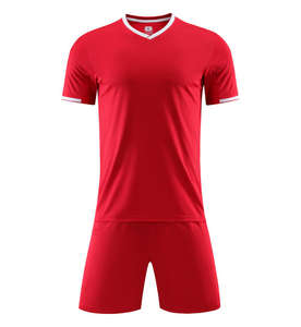 Ensemble de maillot de football unisexe à manches courtes en spandex/coton imprimé par transfert thermique, séchage rapide, 2526, uniforme de club, nom du joueur 2022 - Product Image 1