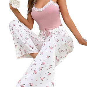 Ensemble short extensible pour femme, caraco transfrontalier, pyjama et vêtements d'intérieur décontractés confortables de style européen et américain, nouveauté - Product Image 5