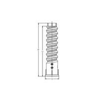 Insert fileté en plastique SDU25, manchon en nylon pour fixation de traverses en béton pour système de fixation de rails W14 EN 13481-2