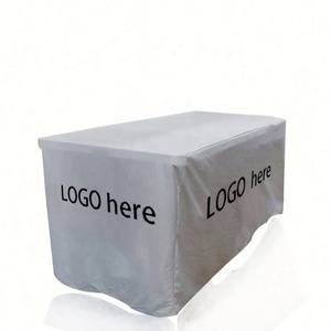 Couverture de table commerciale portable personnalisée pour événements, expositions et salons professionnels 4 pieds 6 pieds 8 pieds 10 pieds Impression couleur avec logo imprimé - Product Image 5