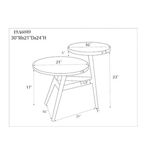 De Madera y negro de dos niveles lado <span class=keywords><strong>Bruno</strong></span> tabla Natural de la - Product Image 5