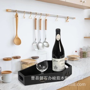 Caja de Almacenamiento de Madera con Forma de Ataúd, Bandeja para Dulces, Cosméticos, Aromaterapia, Frutas y Bocadillos de Año Nuevo, Rectangular, Color Sólido - Product Image 1