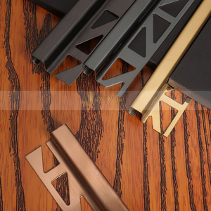C365 Muestras gratis Embellecedor de acero inoxidable Perfil decorativo de pared en forma de Q Espejo de azulejo Embellecedores de borde de metal - Product Image 1