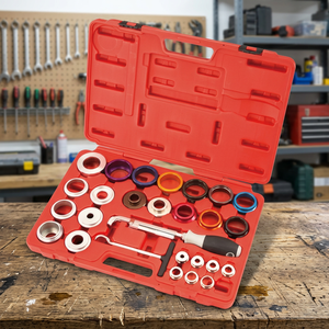 Kit de 27 pièces pour l'extraction et l'installation de joints de vilebrequin et d'arbre à cames, en métal et plastique, pour moteur diesel - Product Image 3