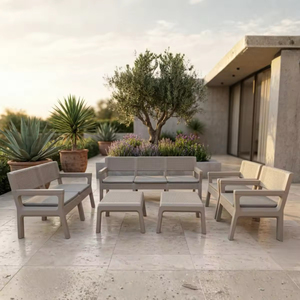 Conjunto de Muebles de Jardín de Mimbre de 4 Piezas, Resistente y de Calidad Comercial, con Cojines Gruesos y Suaves para Patio o Terraza - Product Image 3