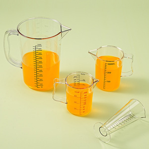 Cylindre gradué en plastique de grande capacité (5000 ml) avec couvercle pour les salons de thé et usage commercial (1000 ml). - Product Image 1