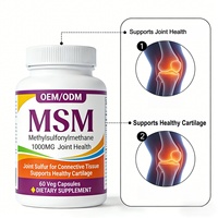 Cápsulas de Metilsulfonilmetano (MSM) de 1000 mg, Precio de Fábrica al por Mayor, Marca Privada OEM ODM, Suplemento Dietético que Favorece la Salud de las Articulaciones