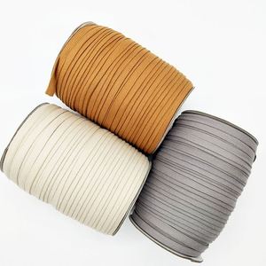 เชือกฝ้ายกลมนุ่มสีธรรมชาติขนาด 9 มม. เชือกแบนถักเปีย - Product Image 1