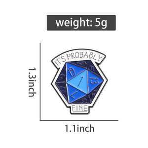 Es ist Wahrscheinlich ein Hochwertiger Emaille-Pin Anime-Abenteuer-Spiel Würfel Metall-Brosche Anstecknadel Schmuck Geschenk für Freunde Großhandel - Product Image 6