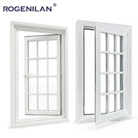 Ventanas Francesas Rogenilan Personalizadas, Resistentes a la Intemperie, con Vidrio Bajo Emisivo, Ventanas Abatibles de Aluminio con Rejilla