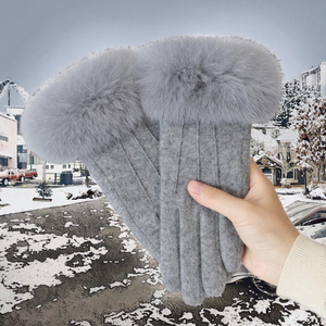 Girls' Winter <b>Touchscreen</b> Cashmere Wool Hand <b>Gloves</b> Sexy Cycling Fancy Accessories - Product Image 3