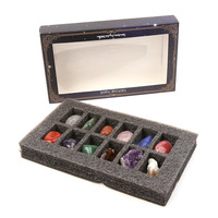 Coffret Cadeau de Spécimens de Pierres Brutes en Agate Rose Naturelle à Sept Roues, Cristal Coloré, Ensemble Minéral Énergétique, Fabriqué en Chine, Promotion