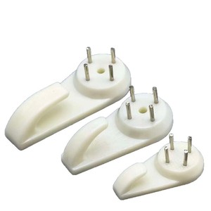Slip Hook Plastic Wall Hanging Hooks Single Hook 3-5kg Load Capacity For <b>Photo</b> <b>Frame</b> Wedding Decor Cement Wall Use - Product Image 1