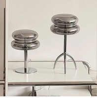 Lampe de bureau LED chromée moderne avec abat-jour en verre Soda Factory pour usage domestique