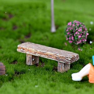 Tabouret double en bois massif, micro-paysage de plantes succulentes, décoration de couple, cadeau, matériaux de bricolage, artisanat rétro en résine - Product Image 3