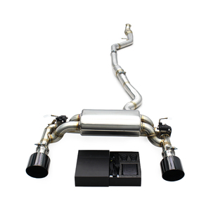 Échappement Catback Personnalisé pour BMW 335i/340i GT F30/F31/F34 3.0T 2012-2016, Silencieux d'Échappement Boska avec Moteur Électrique et Embouts Noirs - Product Image 1