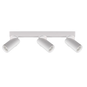 Barre d'alimentation électrique de plafond blanche 3xgu10, idéale pour éclairer les espaces (salles, cuisines, bureaux) avec un style moderne et fonctionnel. - Product Image 1