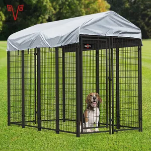 Breathable Safe Rainproof Waterproof Large Heavy Duty Multiple Outside Outdoor Enclosure Dog House Run Kennel Cages With Roof Co