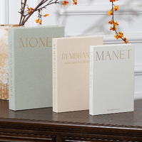 Boîte de rangement pour faux livres moderne personnalisée Faux livres en lin pour étagère Décoration Table basse Livre