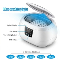 Pembersih Perhiasan Ultrasonik Elektrik GT F5 43kHz Tangki Baja Tahan Karat 600ML Timer Hitung Mundur Digital Rumah Tangga