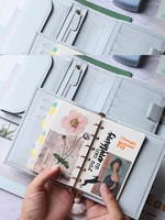 Classeur à anneaux en cuir PU A4 A5 A6 A7 personnalisé, agenda, couverture de carnet, classeur avec enveloppes de rembourrage en espèces, portefeuille agenda