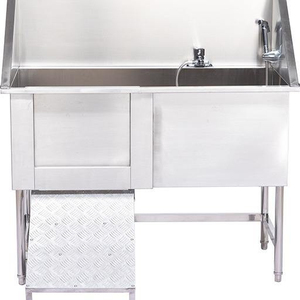 Station de toilettage pour animaux de compagnie en acier inoxydable, baignoire pour chien, bac de nettoyage pour animaux de compagnie pour salon, clinique - Product Image 1