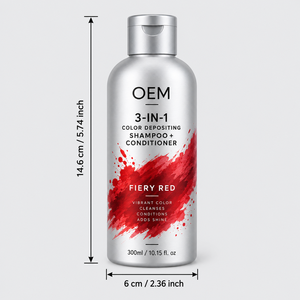 OEM 3-in-1 Farbdepotierendes Shampoo Conditioner 300ml Semi-Permanente Haarfärbemaske für Gefärbtes Haar Private Label - Product Image 4