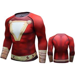 T-<span class=keywords><strong>shirt</strong></span> de compression de course à pied <span class=keywords><strong>Spiderman</strong></span> moulant à manches longues Fitness BJJ Rash Guard MMA vêtements d'entraînement de gymnastique pour hommes - Product Image 4