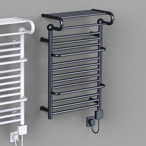 AVONFLOW Salle de bain Chauffage électrique Noir Blanc Anthracite Couleur <span class=keywords><strong>Serviette</strong></span> Radiateurs Chauffe-serviettes Porte-serviettes Design Radiateur - Product Image 3