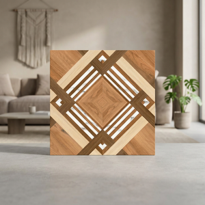 Carreaux de sol en céramique numérique mat gris bois irisé 400x400mm, design rustique pour intérieur - Product Image 5
