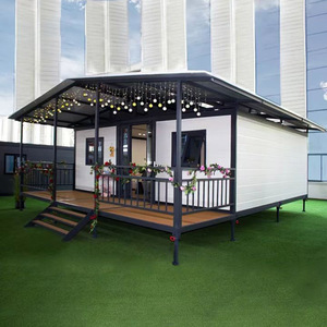 Minuscule maison en conteneur préfabriquée portable isolée et extensible de 20 30 40 pieds avec 1 ou 6 chambres à coucher pour immeuble de bureaux centre commercial hôtel - Product Image 1