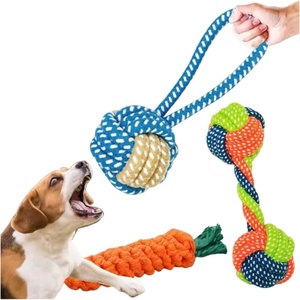 Jouet interactif créatif en corde de coton coloré et résistant aux morsures pour chien, jouet à mâcher pour animaux de compagnie, jouet de mouvement interactif - Product Image 1
