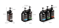 Distributeur de bouteilles rondes en plastique, supports muraux, manuel, récipient de shampoing, perceuse, douche libre