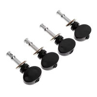 Set of 4 Black Tuners Machine Heads String Pin Ukulele Tuning Pegs for Ukulele Parts