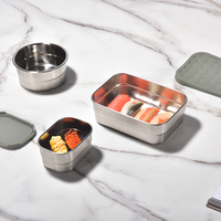 Récipient alimentaire scellé boîte fraîche Récipient de stockage des aliments hermétique en acier inoxydable avec couvercle Boîtes de rangement boîte à lunch croustillante