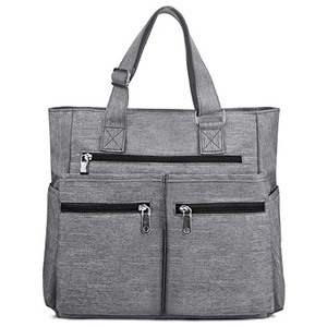 <span class=keywords><strong>Bolsa</strong></span> <span class=keywords><strong>de</strong></span> Lona Impermeable y Elegante, <span class=keywords><strong>de</strong></span> Gran Capacidad, con Múltiples Bolsillos, Bolso <span class=keywords><strong>de</strong></span> Hombro Casual para el <span class=keywords><strong>Trabajo</strong></span> Diario, para Laptop, para Maestros - Product Image 1