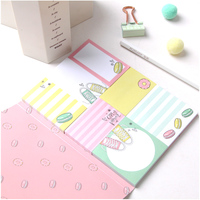 Ensemble de notes auto-adhésives à colorier personnalisé nouveau design de livret de notes autocollantes mignon livre multi-listes pour bloc-notes promotionnel