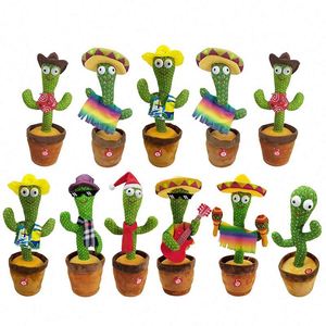TOYSRUNNER PT105 Juguete de Peluche con Grabación, Cactus Bailarín Eléctrico con Luces LED y 3 Canciones en Inglés y Español, Musical para Edades de 5 a 13 Años - Product Image 2