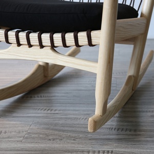 Morezhome salon intérieur adulte en bois loisirs <span class=keywords><strong>chaise</strong></span> berçante avec coussin - Product Image 6
