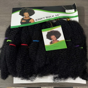 Offre Spéciale : Extensions de Cheveux Afro Kinky en Vrac, Fibre à Basse Température, Pré-étirées, Faciles à Tresser au Crochet, Cheveux Bouclés Pré-étirés pour Tresses - Product Image 5
