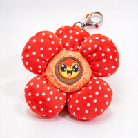 Peluche personnalisée Fleur de Rafflesia avec logo brodé « I Love Brunei », mascotte florale en peluche, cadeau souvenir