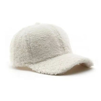 Gorra de béisbol de Otoño Invierno para mujer, gorra de camionero con sombrilla sólida con Material de felpa de lana de cordero Artificial para mantener el calor en primavera