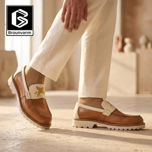 <span class=keywords><strong>Mocasines</strong></span> Brounvanm para <span class=keywords><strong>Hombre</strong></span>, Estilo Slip-On, Lavados, Nuevos 2026, Ligeros, Transpirables, con Suela Gruesa, Casuales - Product Image 2