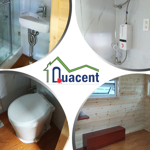 Petite maison préfabriquée de conteneur vivant mobile à vendre avec la remorque modulaire préfabriquée de maison de structure de secours de douche sur des roues