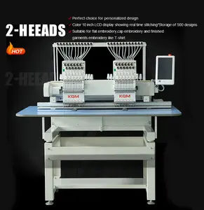 Cap T-shirt Embroidery Machine 2 Heads 15 Needles Embroidery Computer Machine