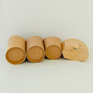 Gobelets en papier kraft brun biodégradable 12oz les plus populaires de Xiamen forme à paroi unique jetable pour les frites charcuterie gâteau crêpe - Product Image 4